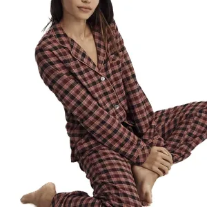 Madewell Flannel Pajama Set (Shirt and Pants) Plaid, Vintage Quartz Size XS NWT