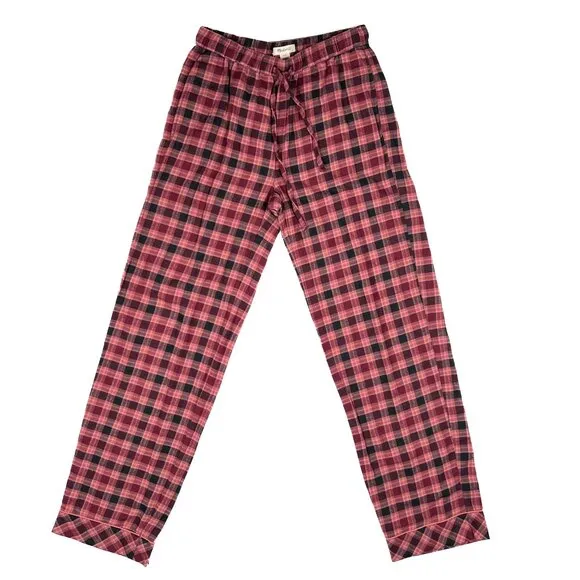 Madewell Flannel Pajama Set (Shirt and Pants) Plaid, Vintage Quartz Size XS NWT