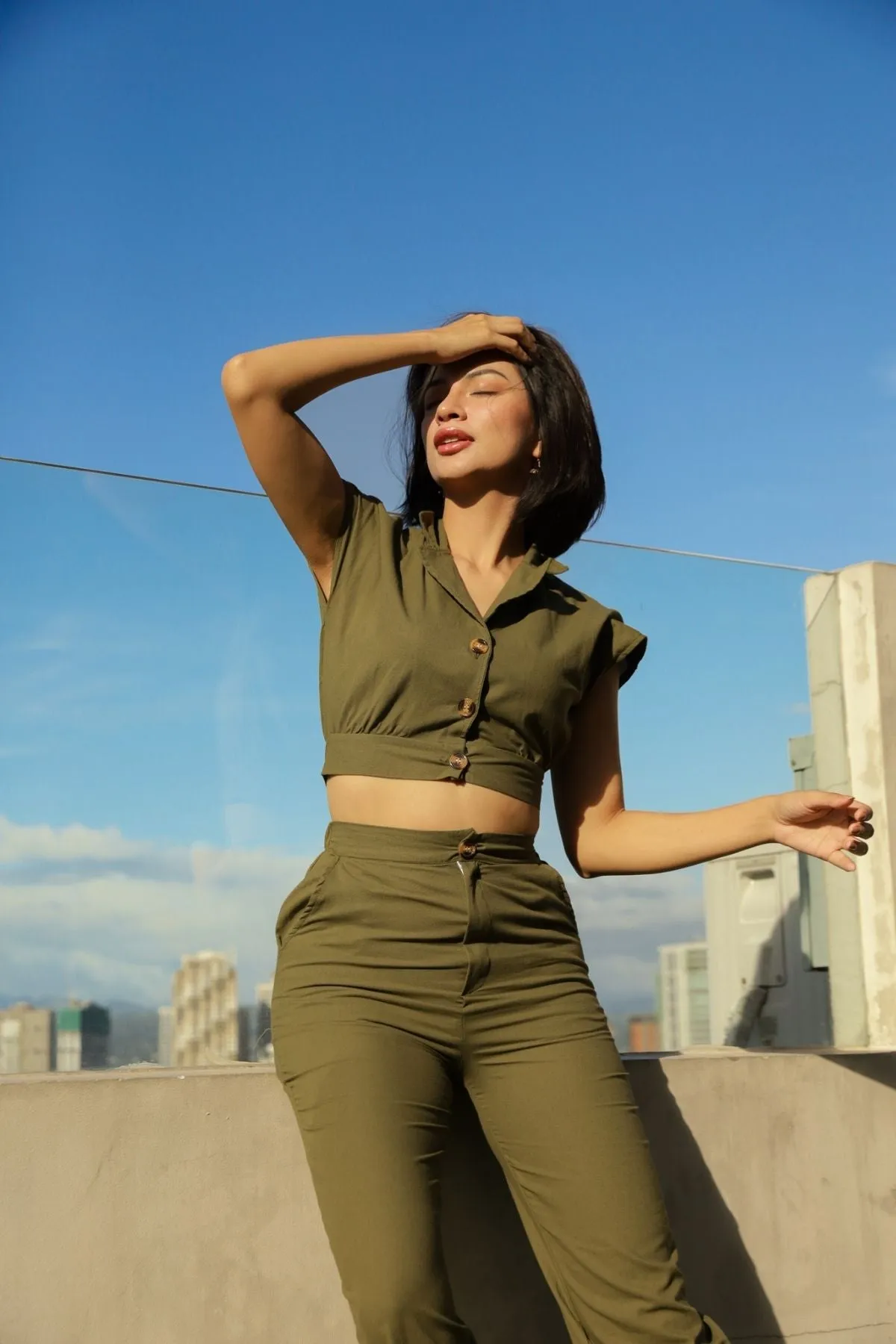 MADISON Top & Pants Co-ord (Moss Green)