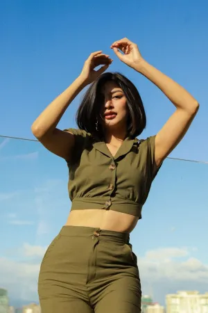 MADISON Top & Pants Co-ord (Moss Green)