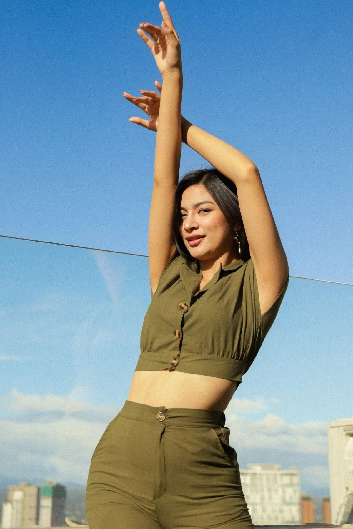 MADISON Top & Pants Co-ord (Moss Green)