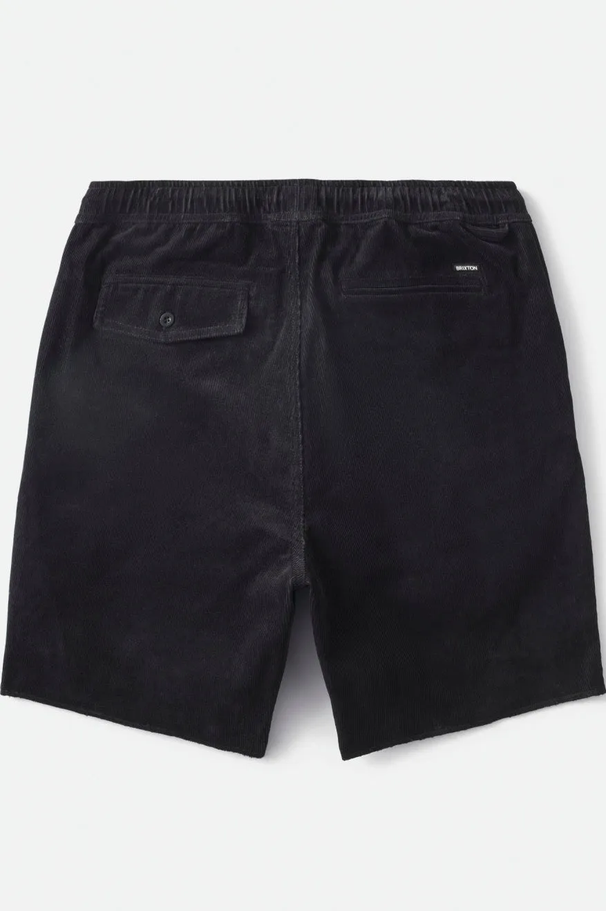 Madrid II Corduroy Short 8" - Black Cord