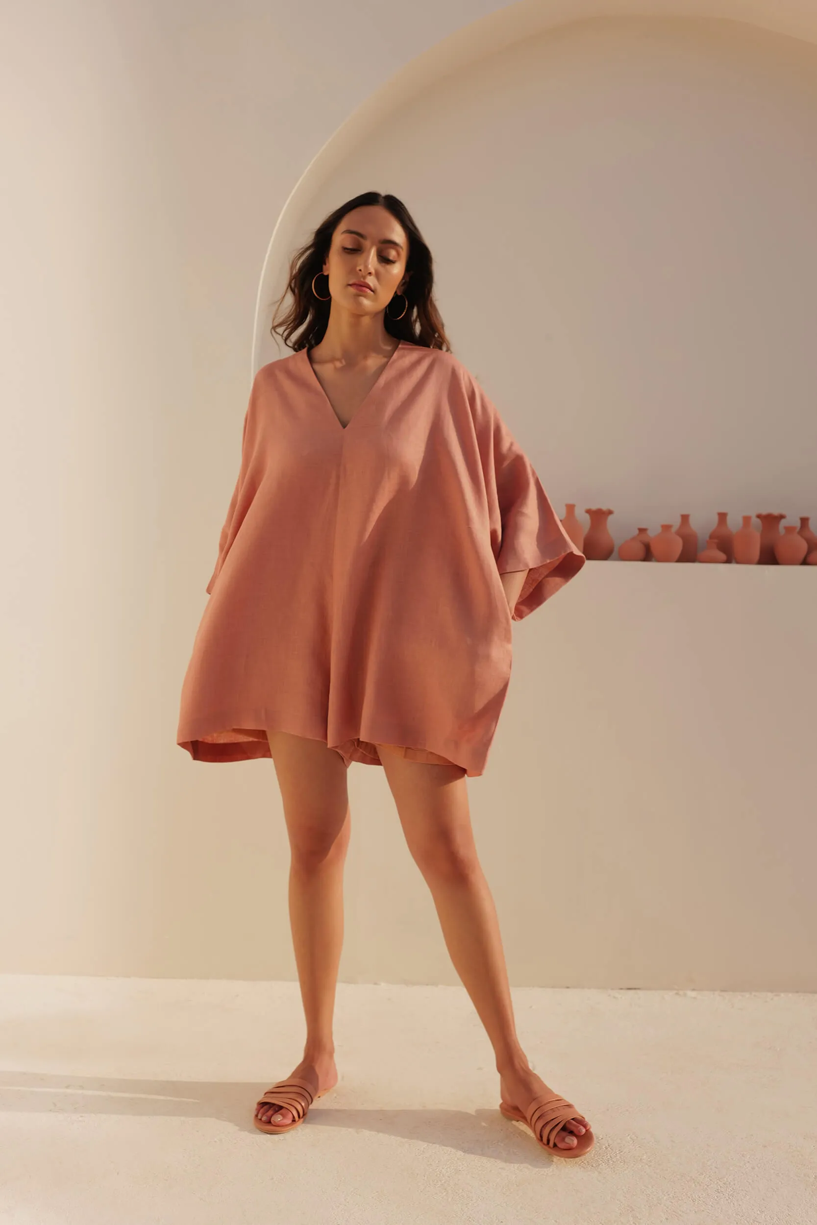 Malaga Playsuit (Terracotta)