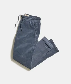 Marine Layer Saturday Corduroy Pant - Slim Straight in Washed Indigo