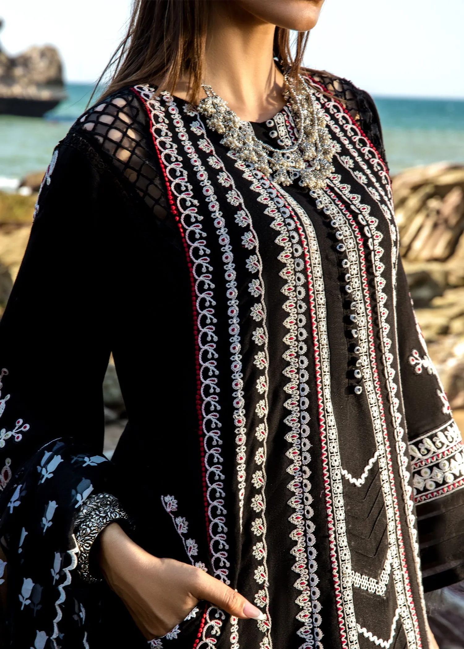 Marori Dreams Onyx | Crimson Luxury Lawn Collection 2023 | Unstitched Embroidered Lawn Suits