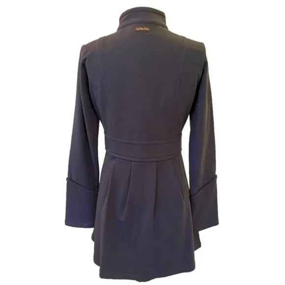 Matilda Jane Onyx Shadows Military Gray Pea Coat Size Small