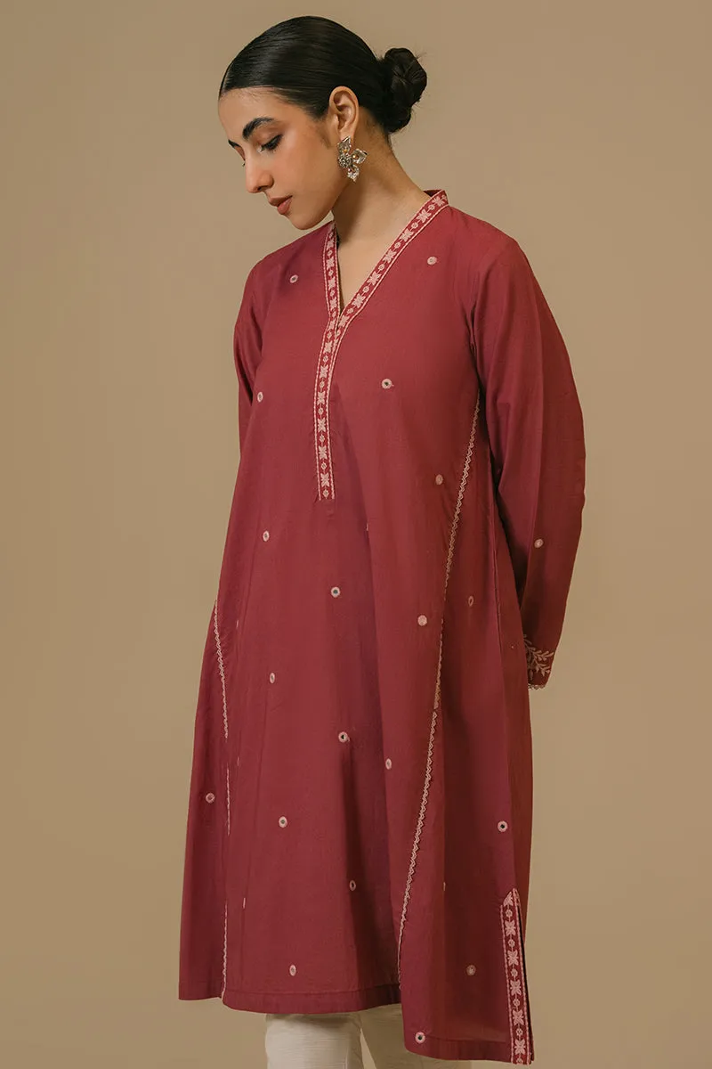 MAUVEWOOD LAWN EMBROIDERED SHIRT
