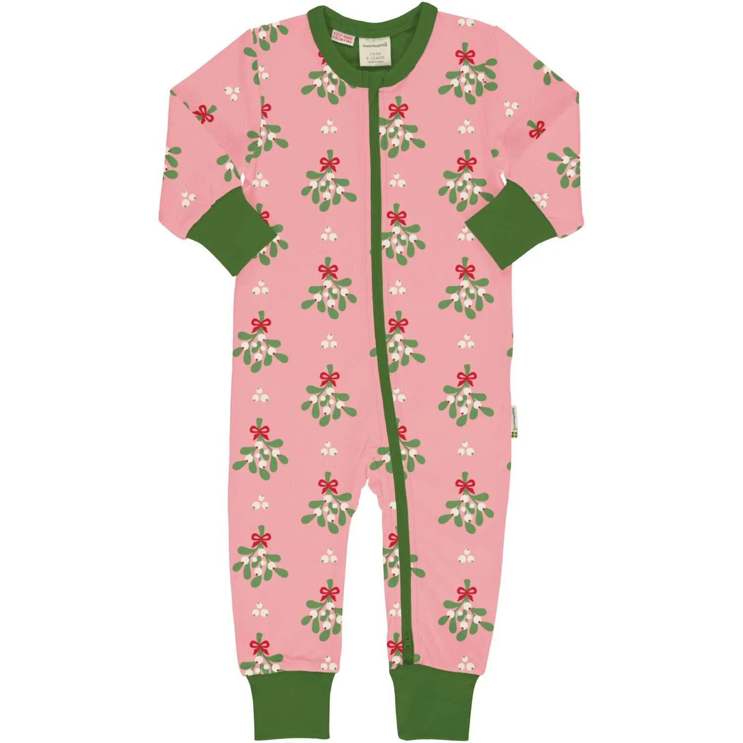 Maxomorra Mistletoe Ls Rompersuit Aw24