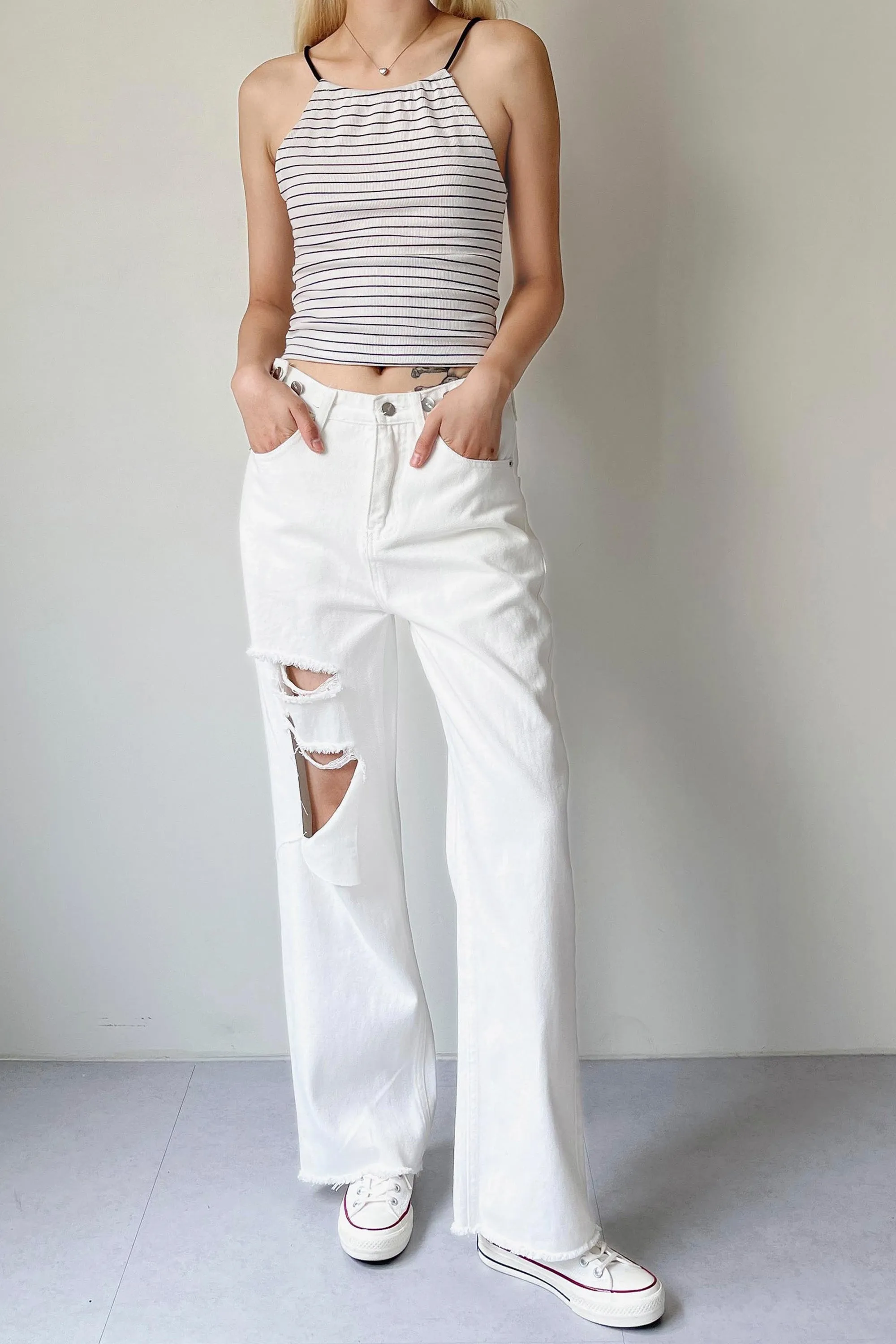 Maya Striped Halter Top