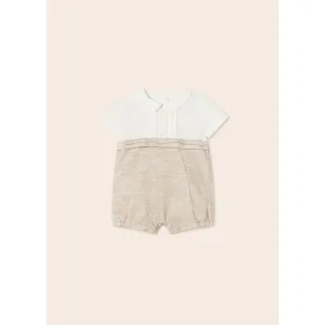Mayoral Linen & White Romper