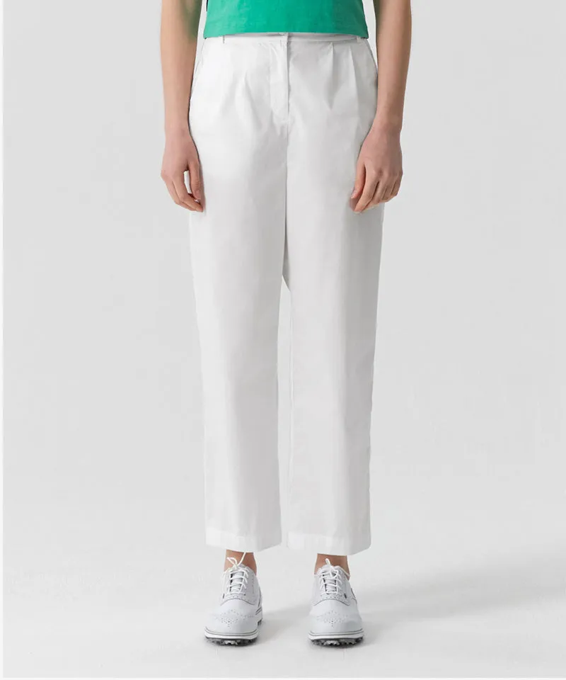 MCC Women's Wide Tuck Pants - White