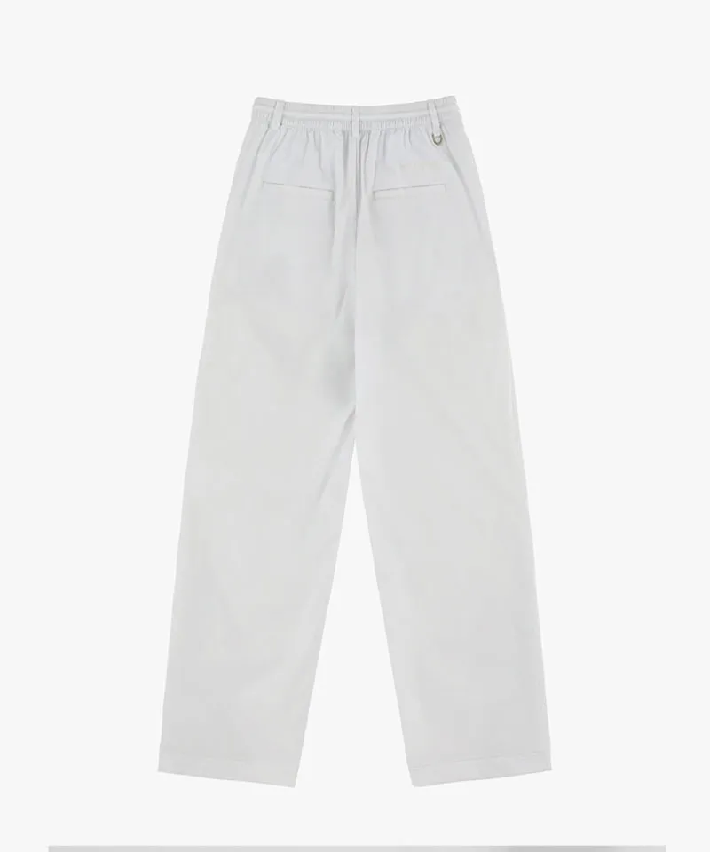 MCC Women's Wide Tuck Pants - White