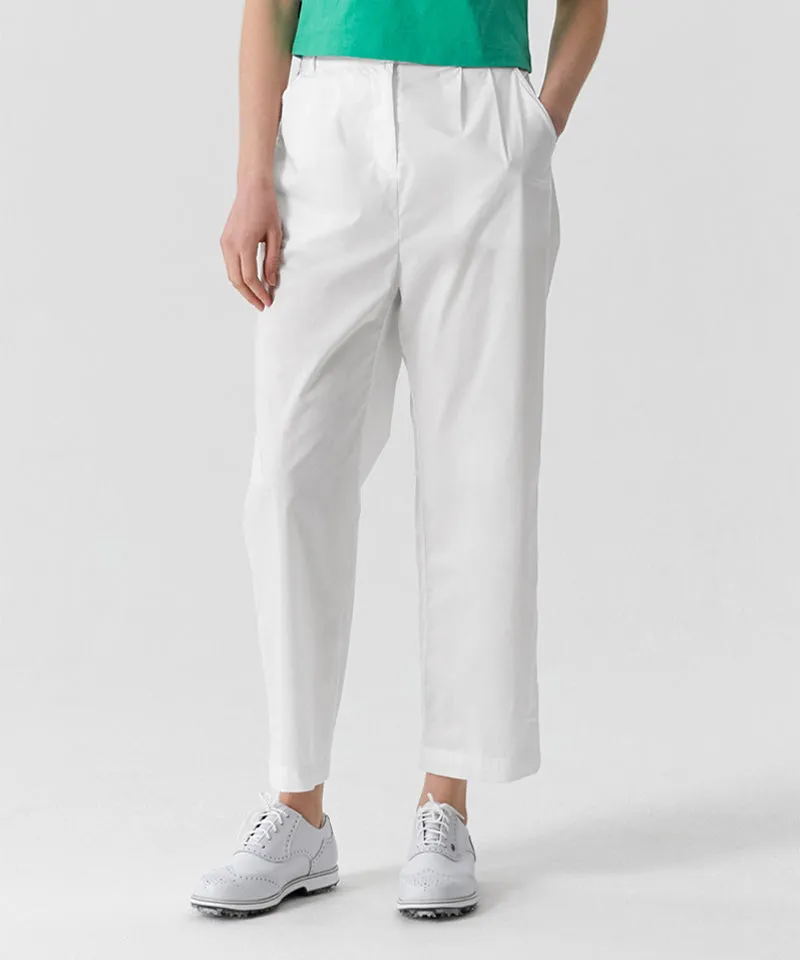 MCC Women's Wide Tuck Pants - White