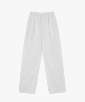 MCC Women's Wide Tuck Pants - White