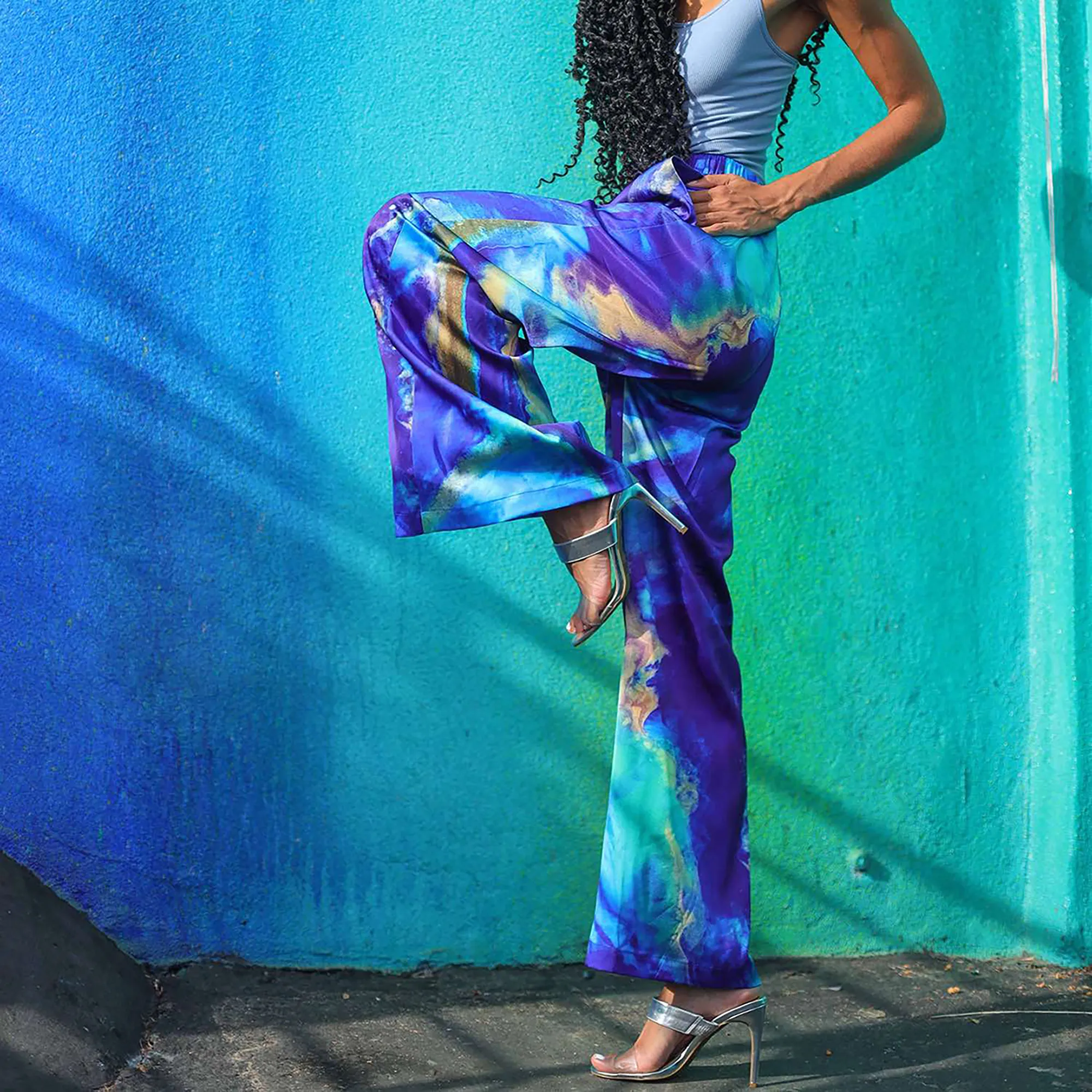 Melissa Elastic Waist Wide Leg Pant