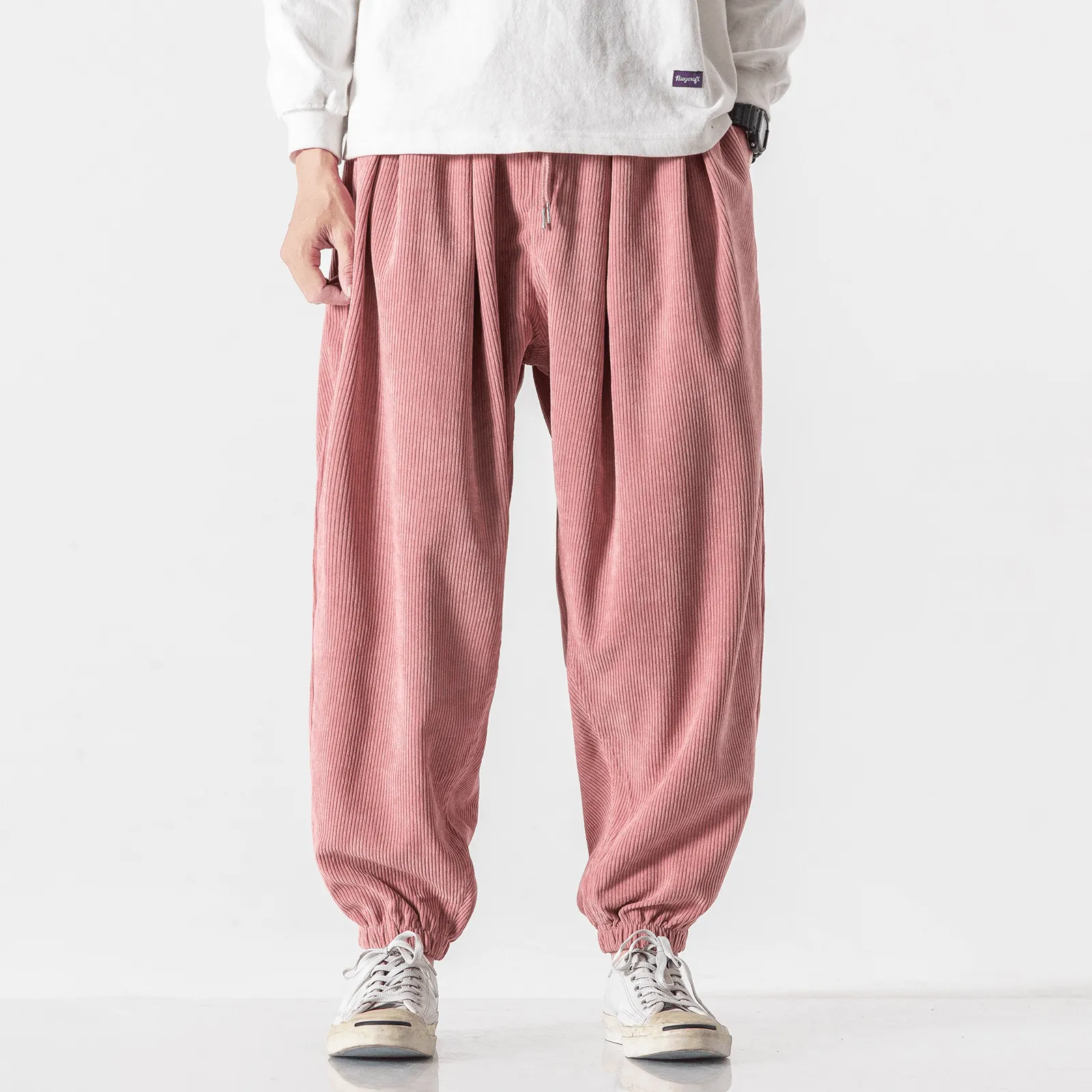 Men'S Casual Pants Loose plus Size Corduroy