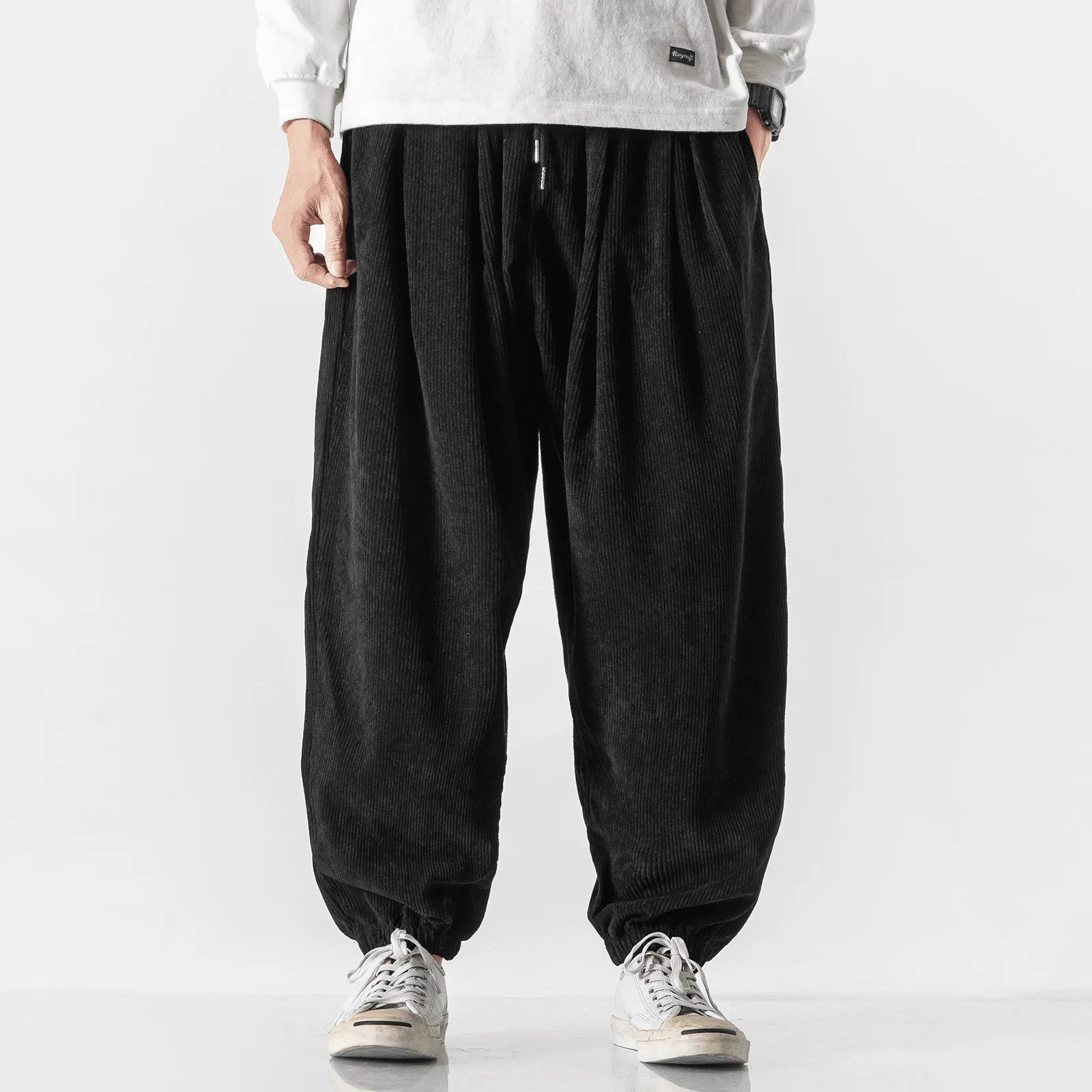 Men'S Casual Pants Loose plus Size Corduroy