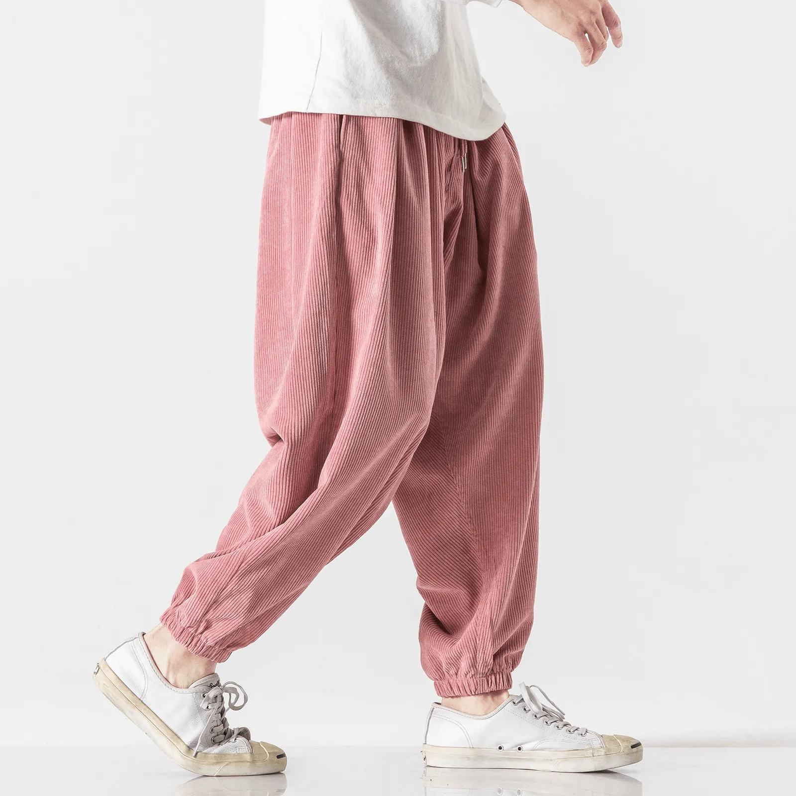 Men'S Casual Pants Loose plus Size Corduroy