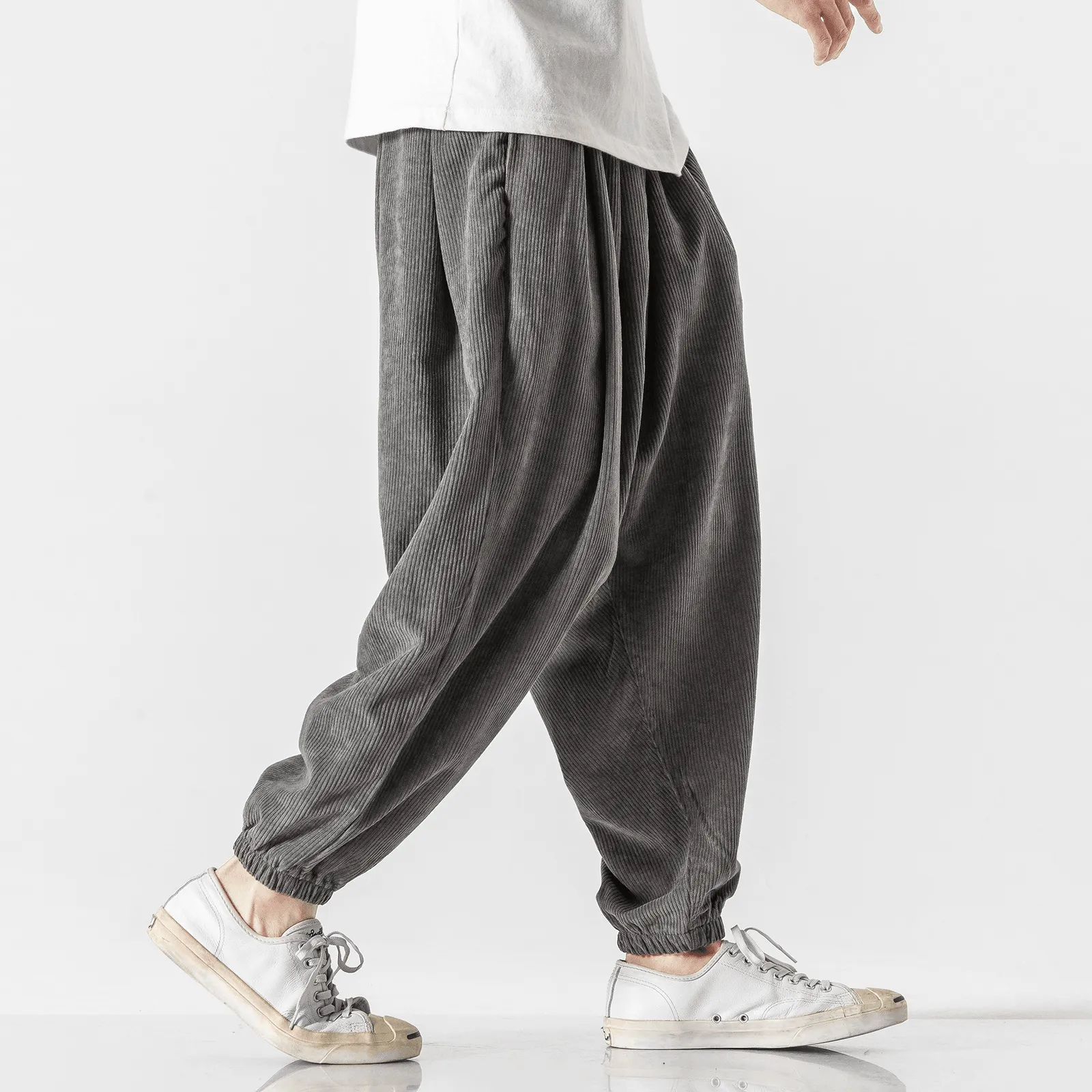 Men'S Casual Pants Loose plus Size Corduroy