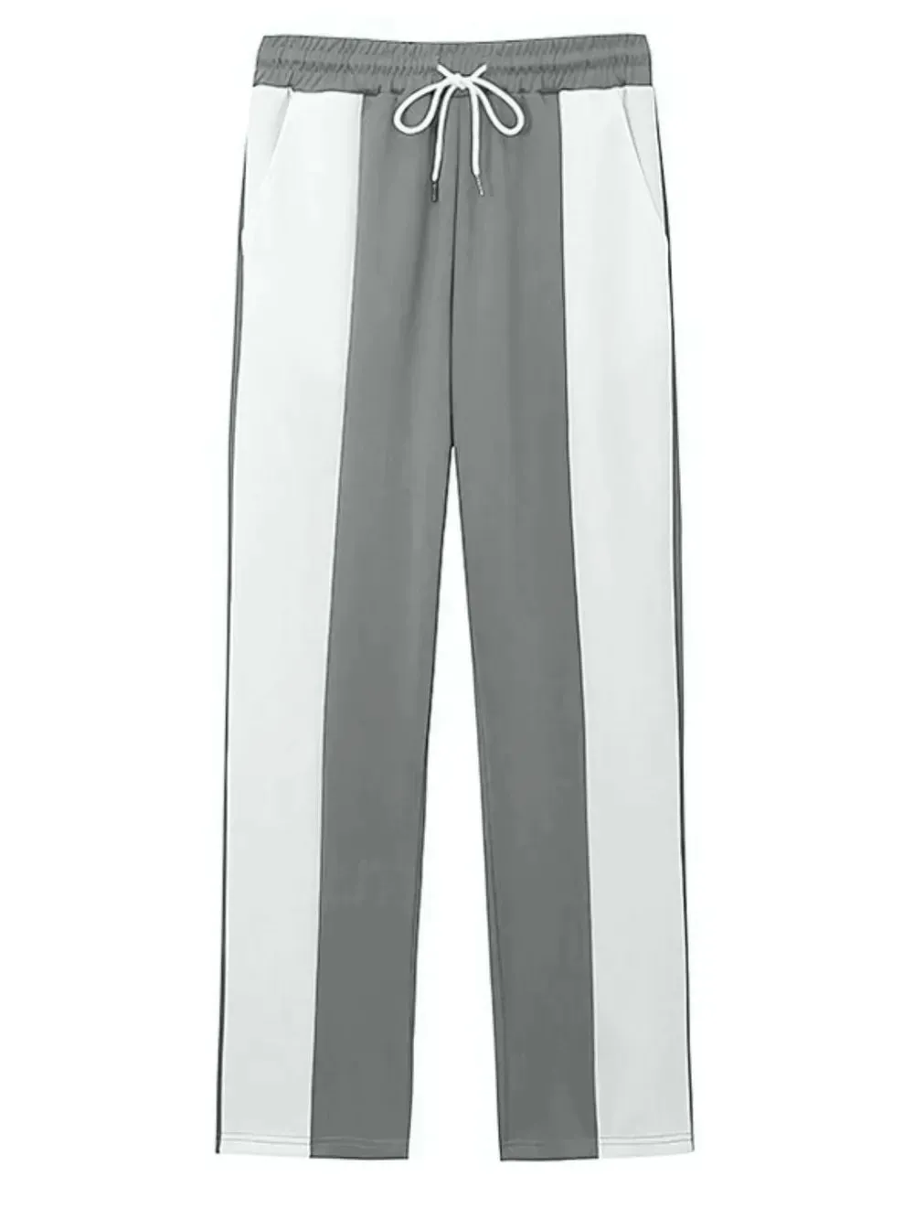 Men's Full Size Drawstring Contrast Pants Plus Size