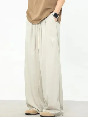 Men's Plus Size Drawstring Wide Leg Pants