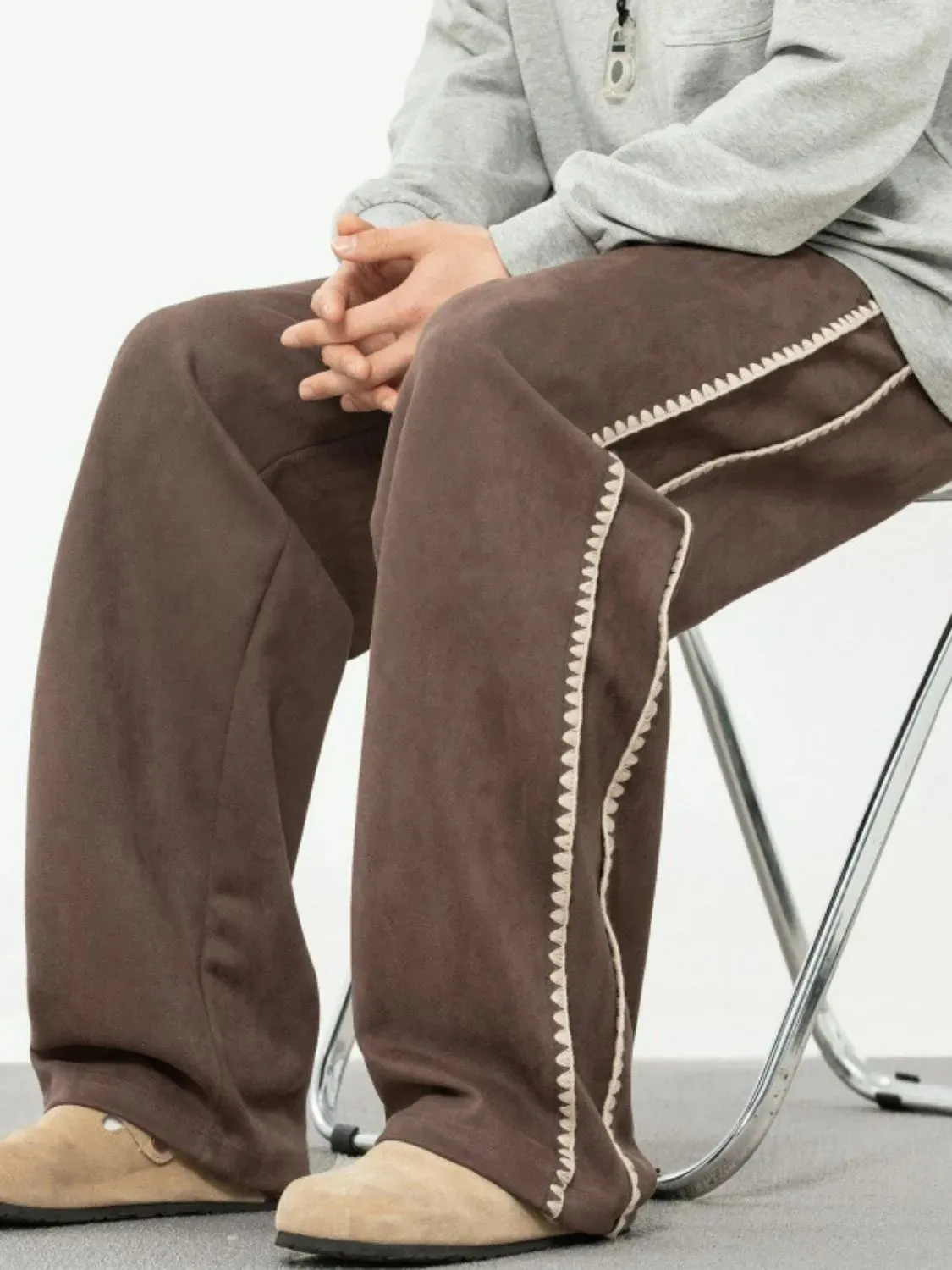 Men's Plus Size Drawstring Wide Leg Pants