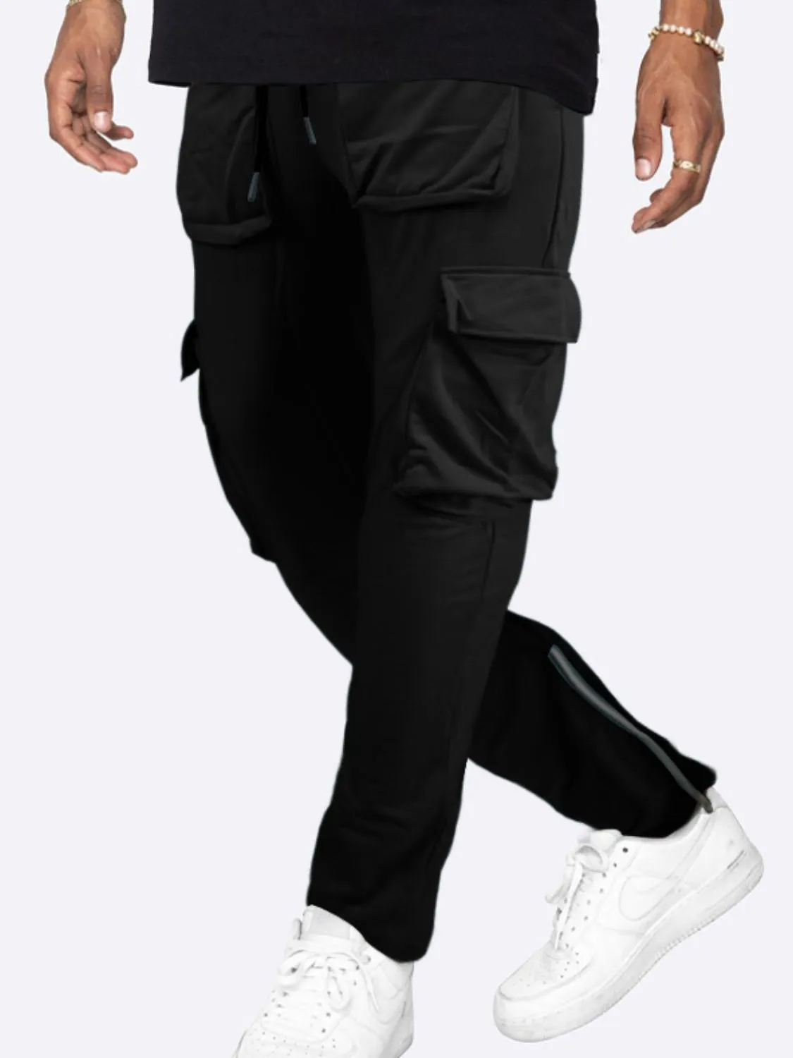 Men's Plus Size Solid Cargo Pants