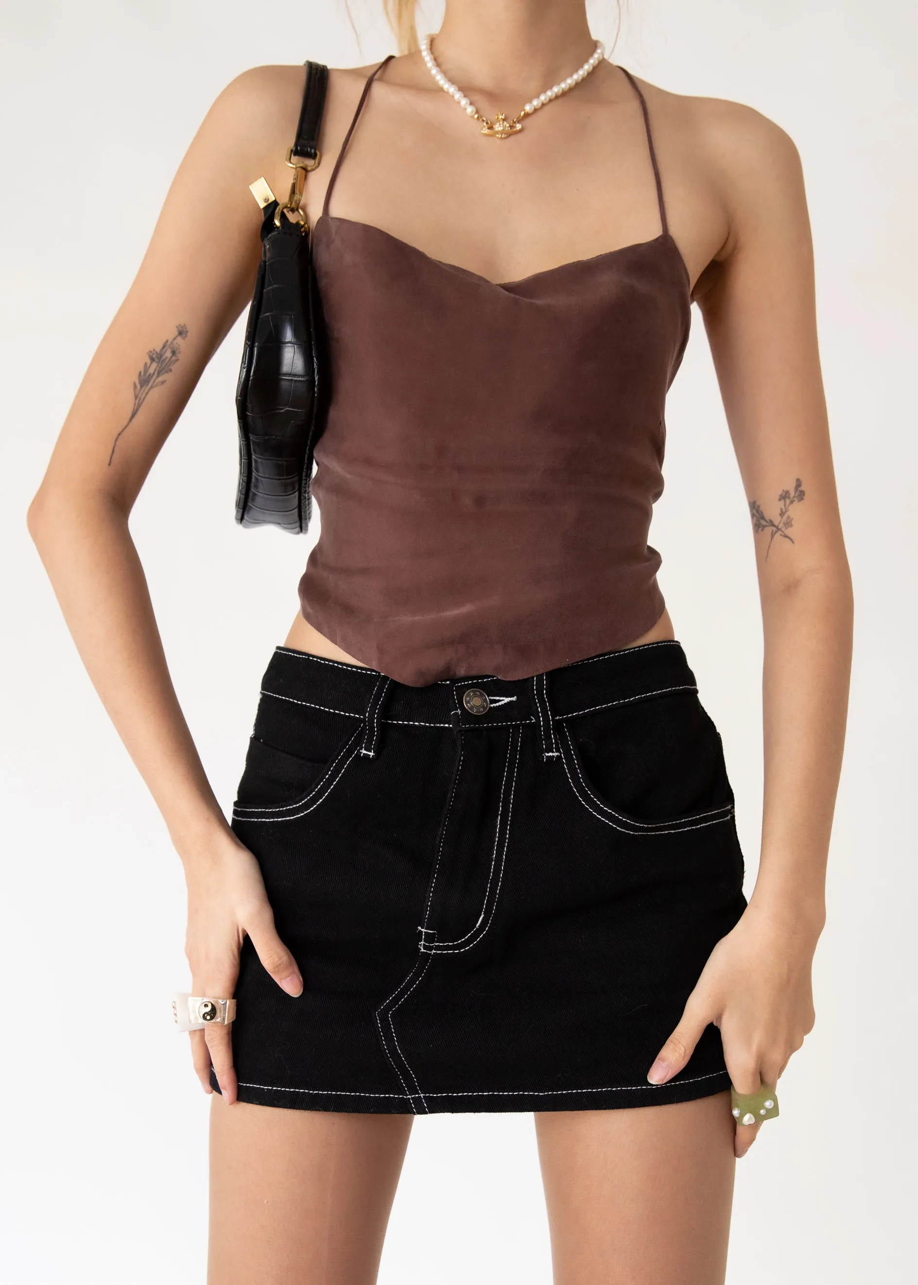 Miami Nights Crop - Chocolate