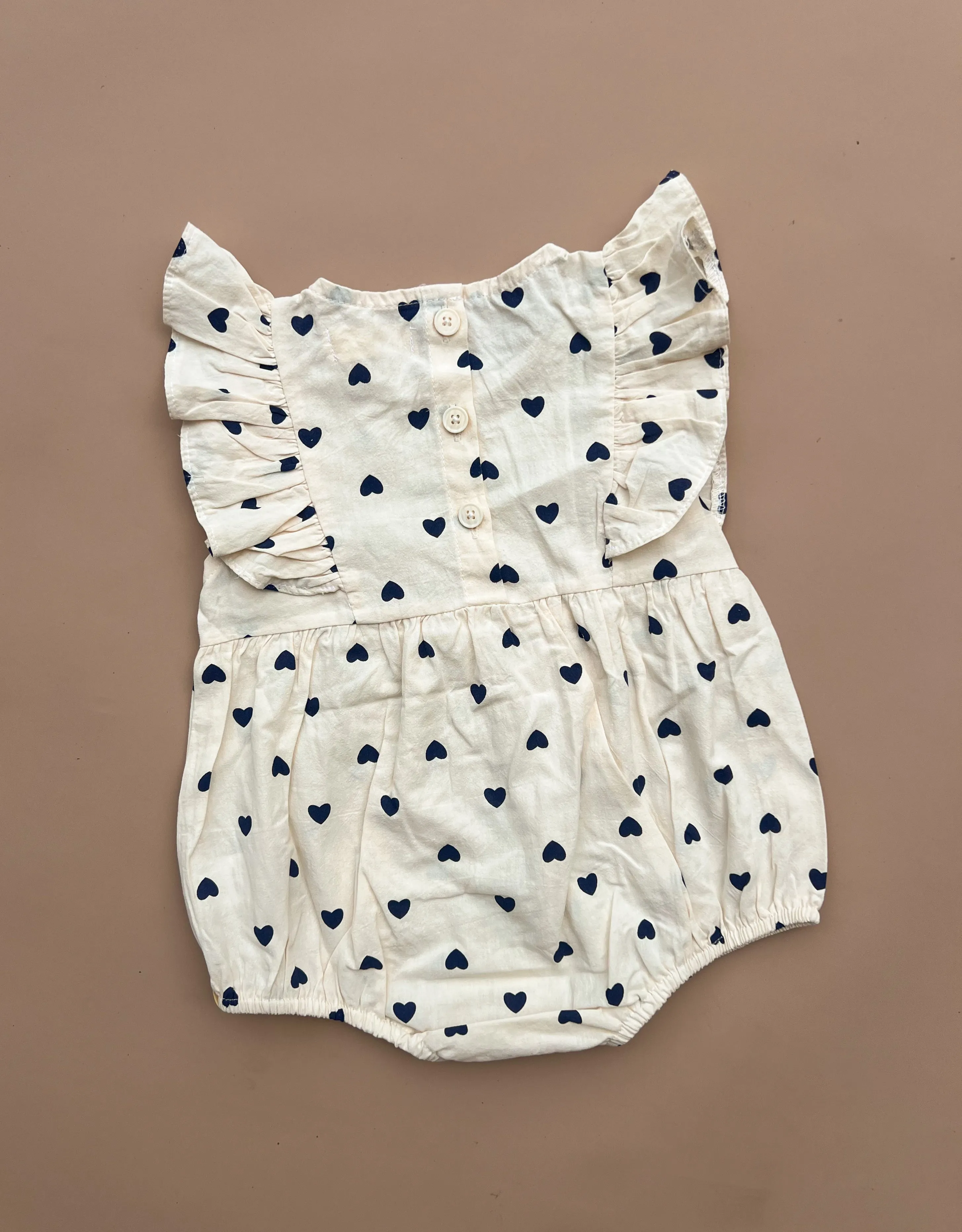 Mila Romper - Navy Hearts