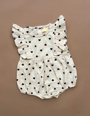 Mila Romper - Navy Hearts