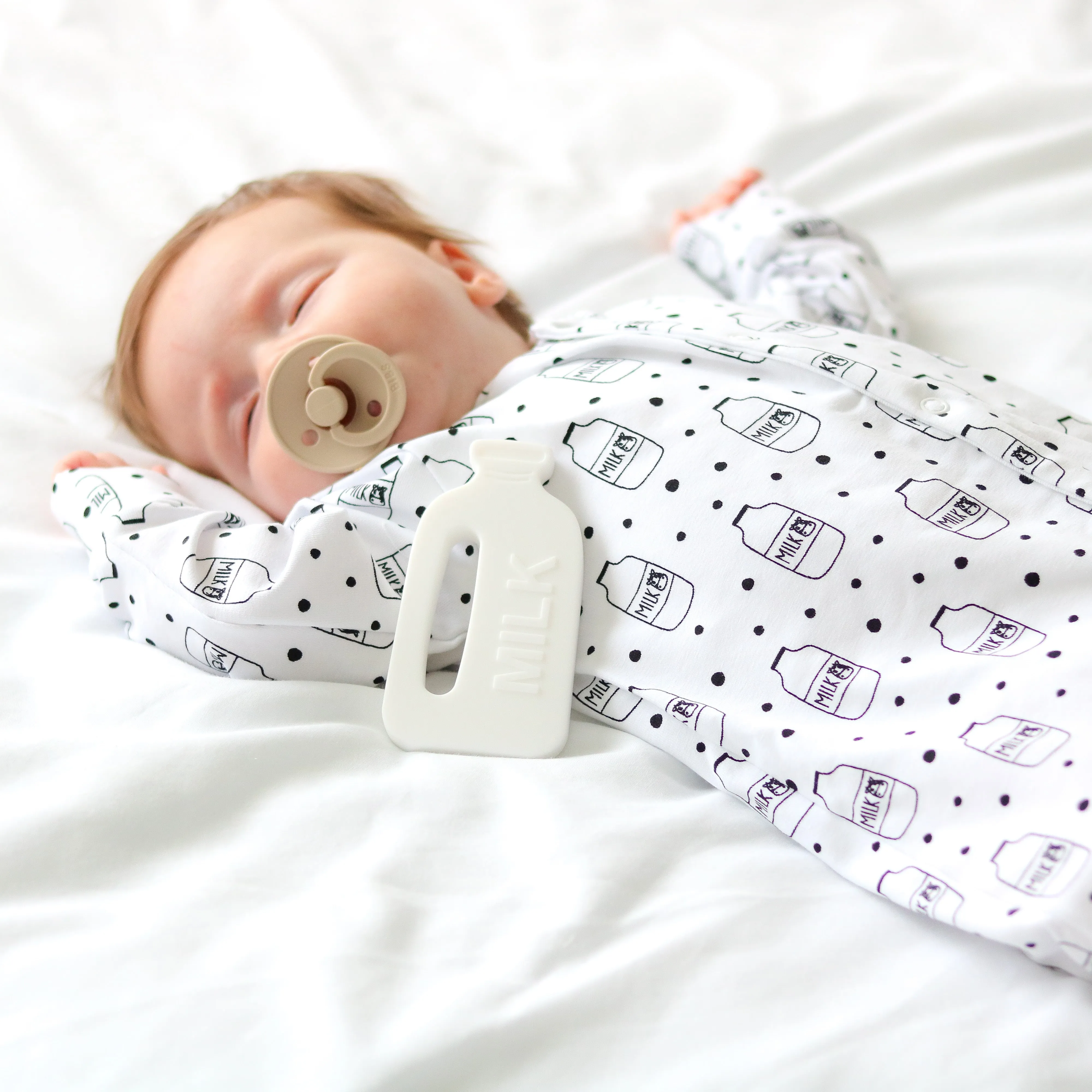 Milk Bottle cotton sleepsuit