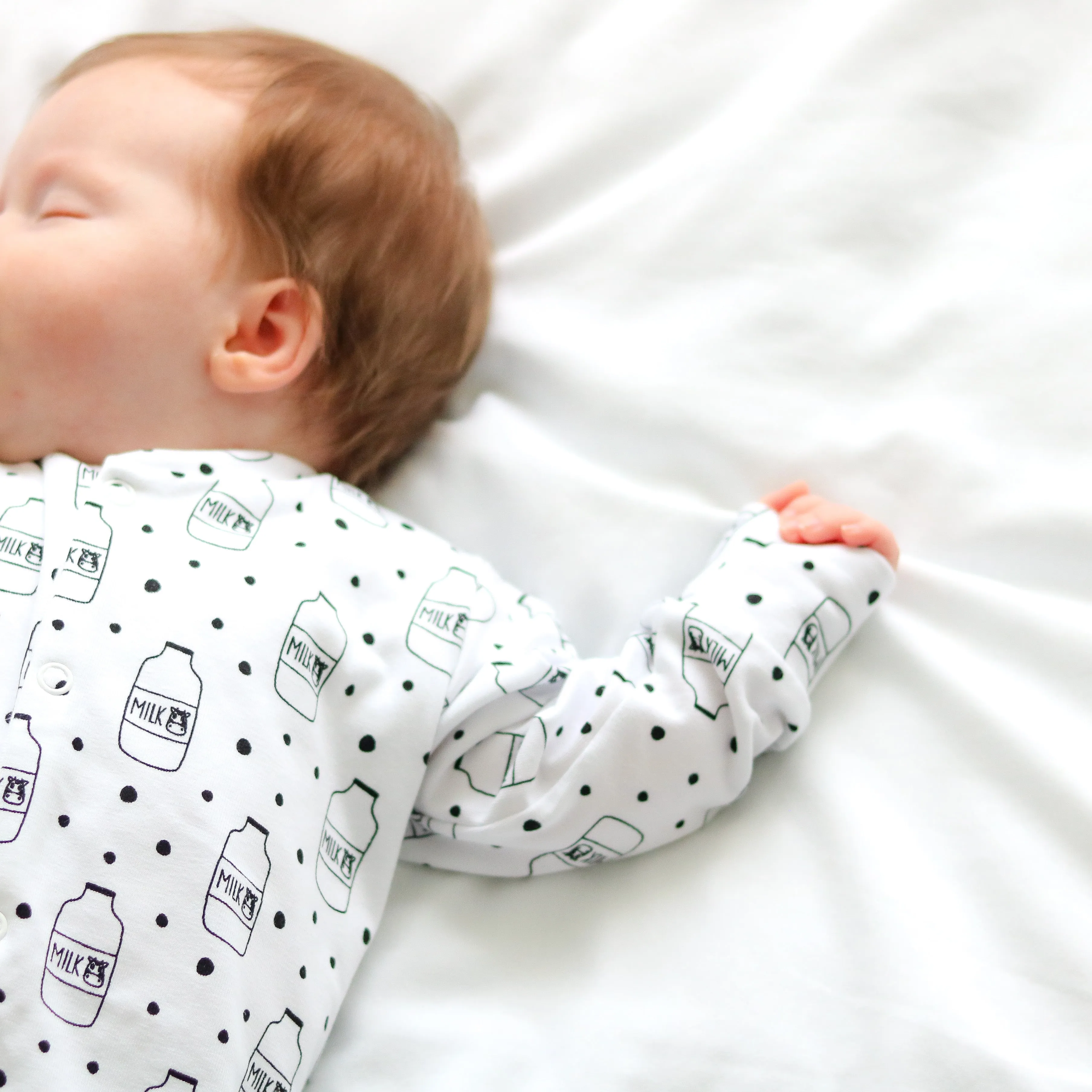 Milk Bottle cotton sleepsuit