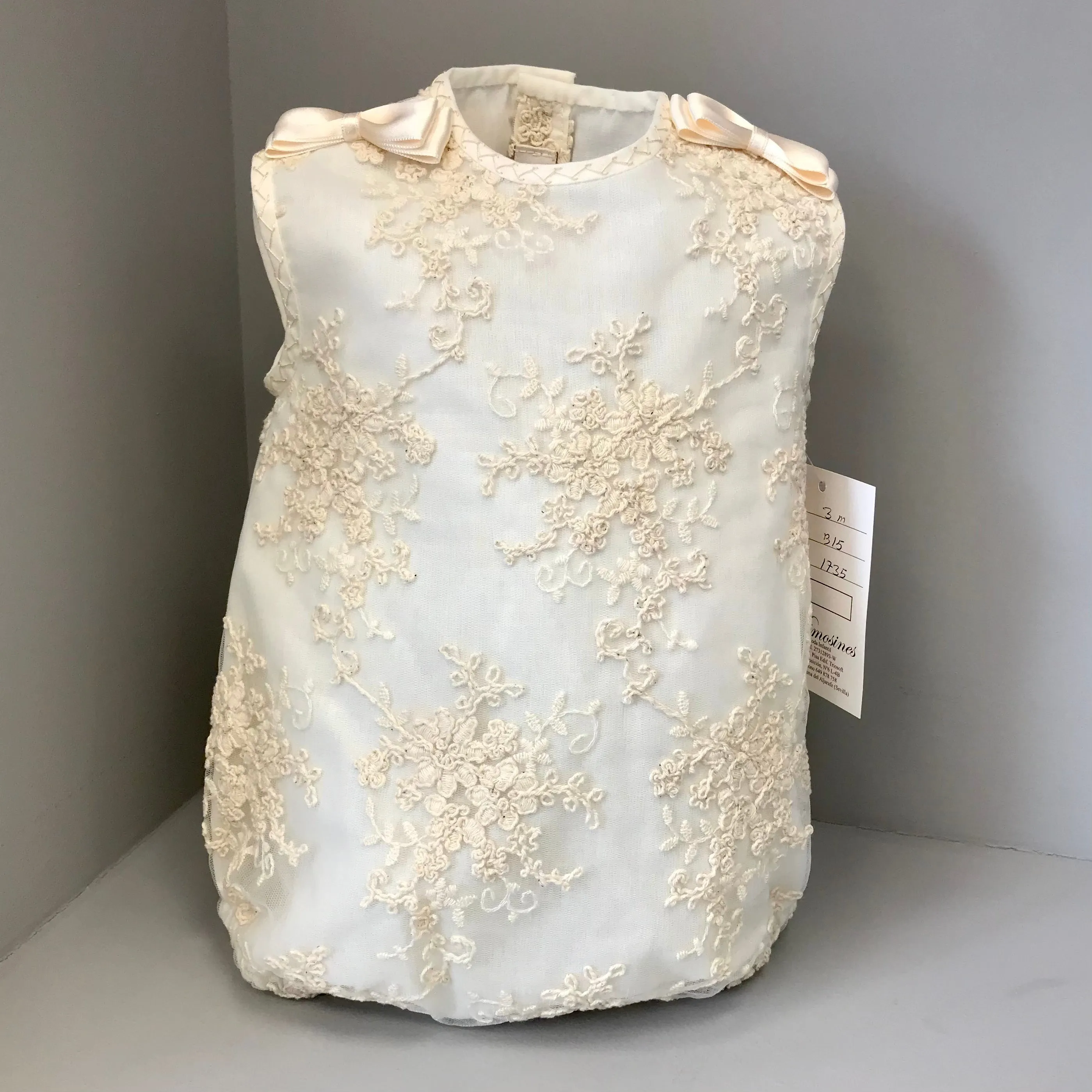 MIMOSINES Isabel Lace Embroidered Baby Girls Romper