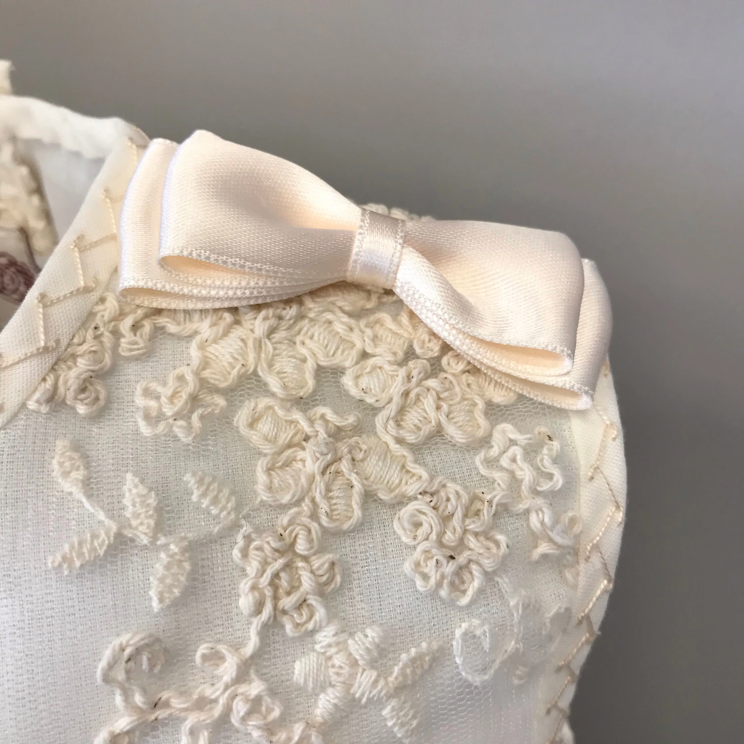MIMOSINES Isabel Lace Embroidered Baby Girls Romper