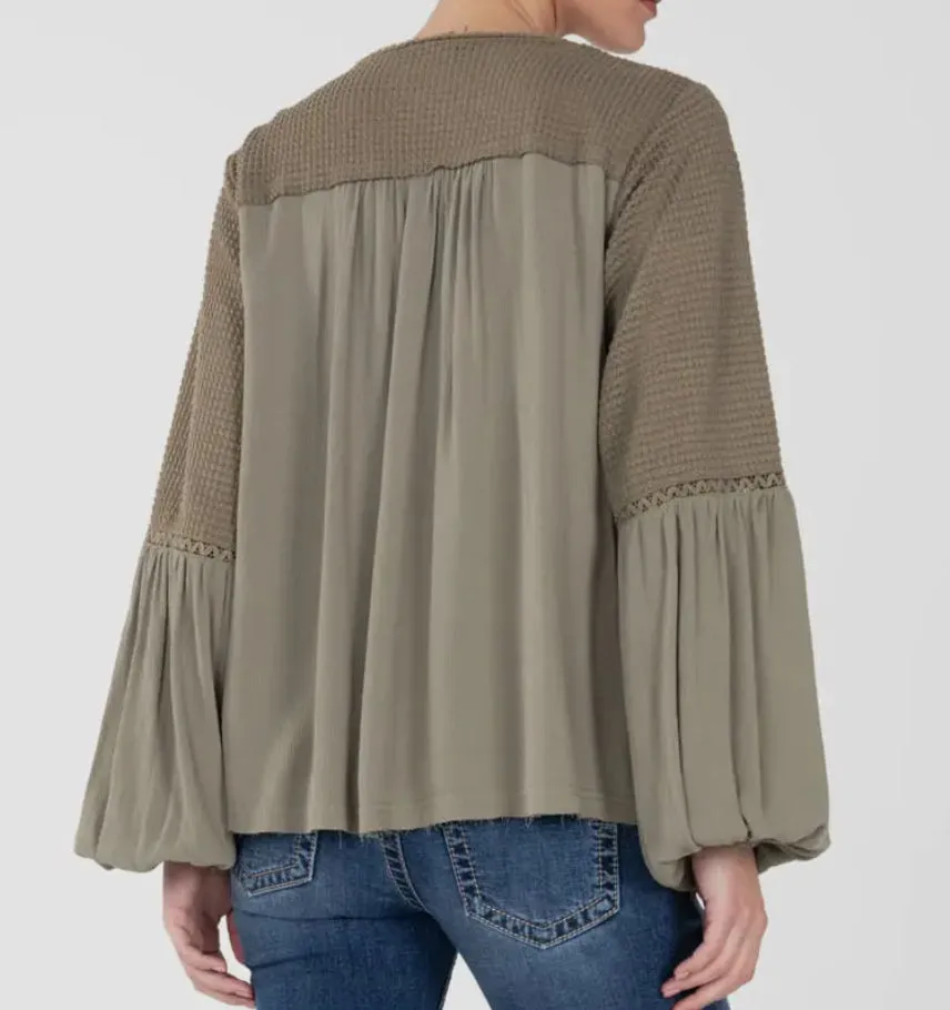MISS ME MOSS BLOUSE