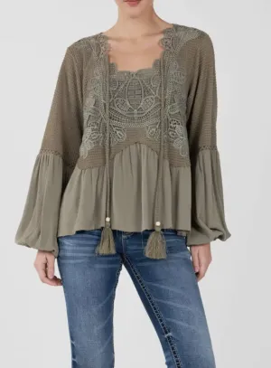 MISS ME MOSS BLOUSE