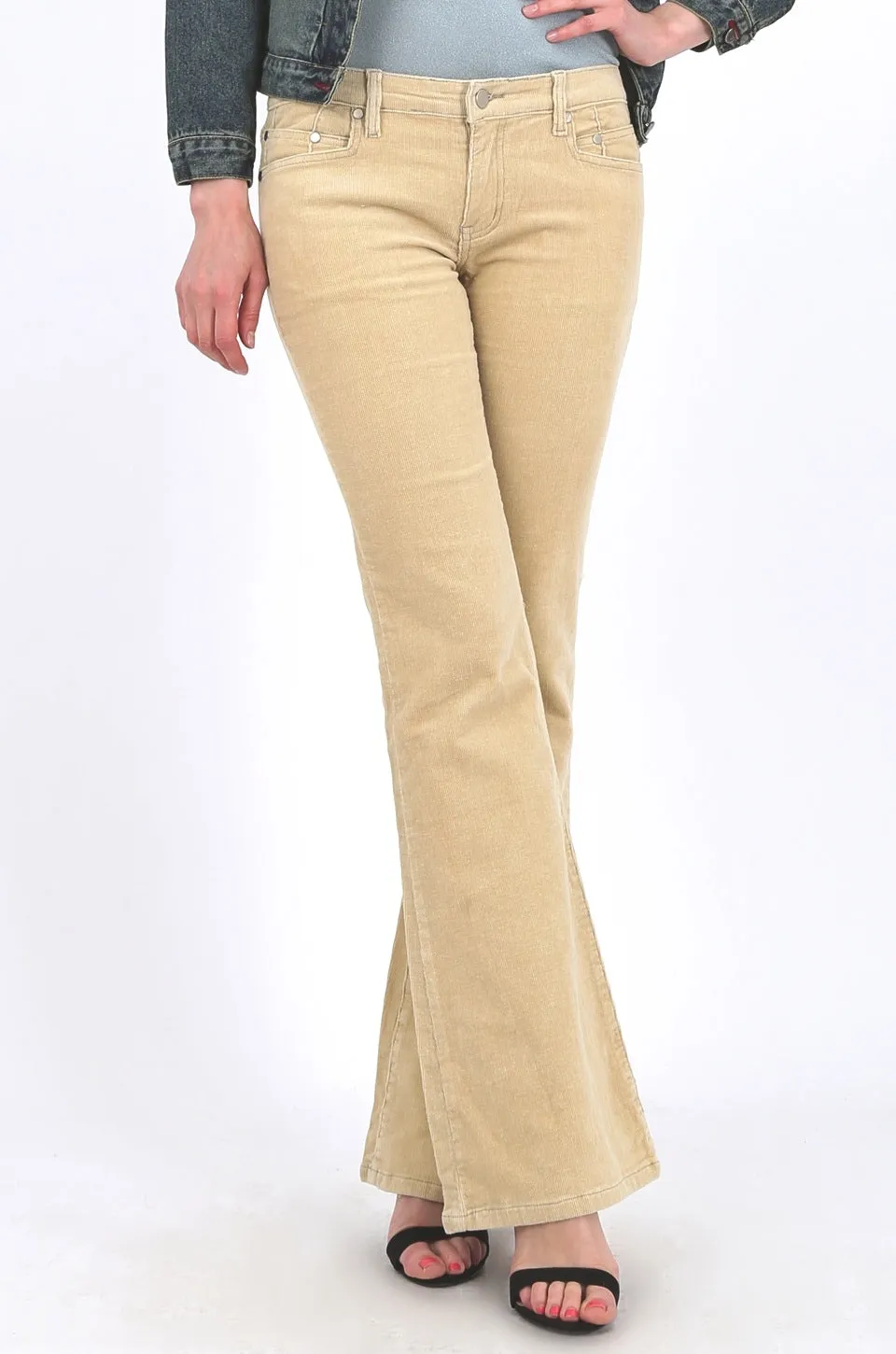 MISS PINKI Arya Bootlegs Corduroy Pants in beige