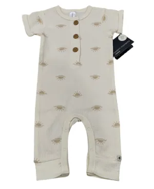 Modern Moments by Gerber Baby Boy / Girl Waffle Romper - Ivory