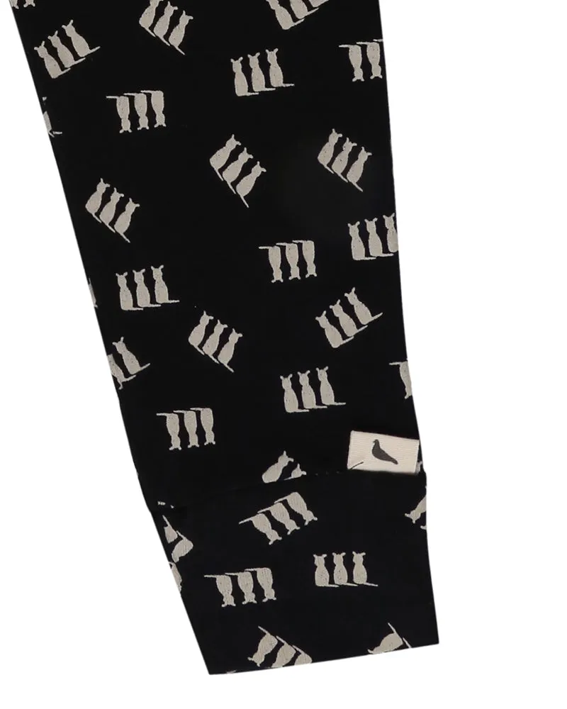 Monochrome 3 Cats Leggings