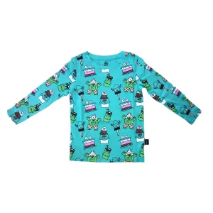 Monster Malts Long Sleeve Tee in Teal
