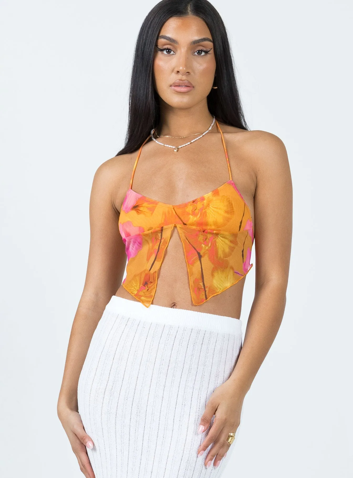 Motel Shaman Top Orange