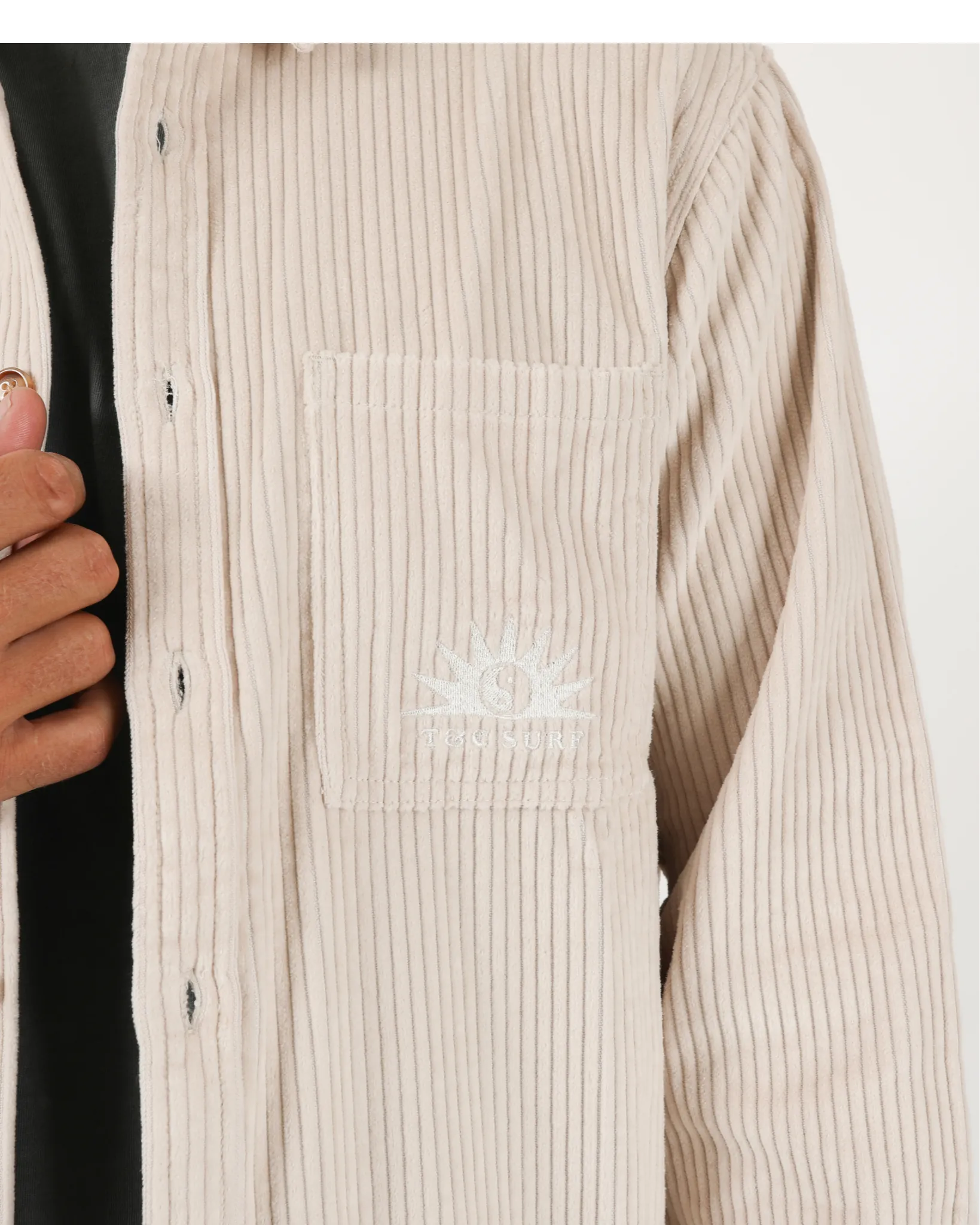 Motion L/S Cord Shirt  - Stone