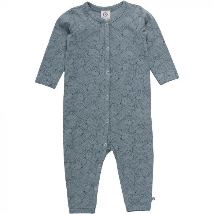 Müsli Wolf Printed Long Sleeve Baby Romper