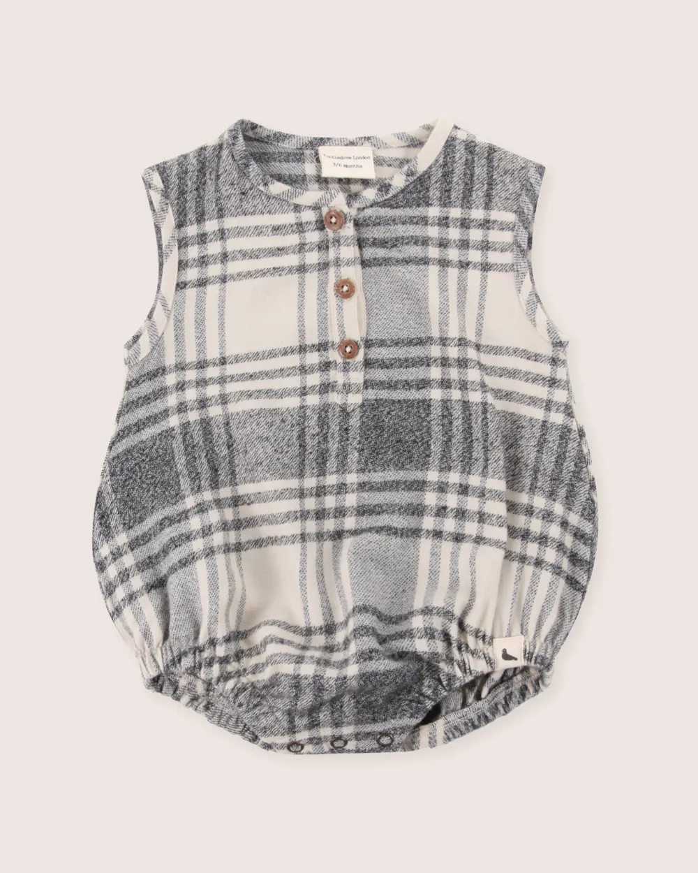 Multicolour Brushed Check Print Romper