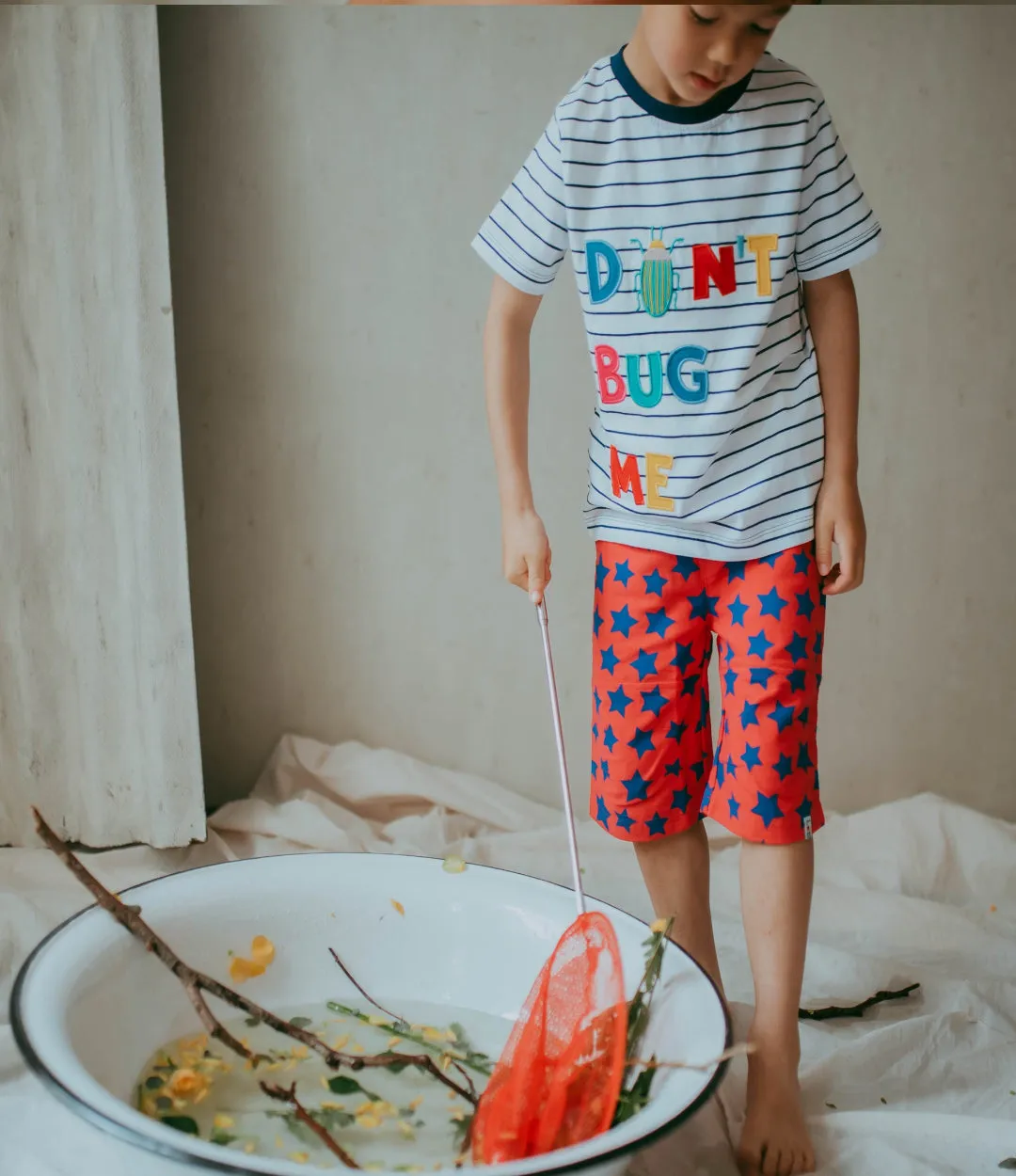 Multicoloured Don'T Bug Me Slogan Applique T-Shirt