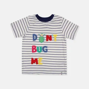 Multicoloured Don'T Bug Me Slogan Applique T-Shirt