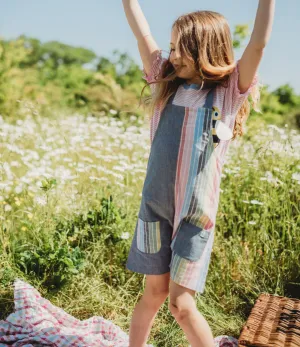 Multicoloured Stripe Print Playsuit