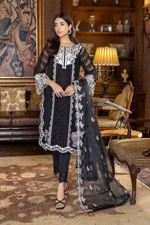 Mystique Noir | Azure Luxe Embroidered 3pcs Collections 2023