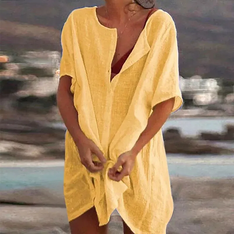 Nalini® | Cotton-Linen Casual Dress