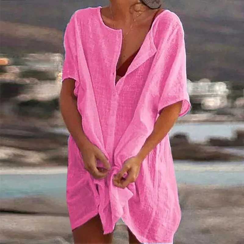 Nalini® | Cotton-Linen Casual Dress